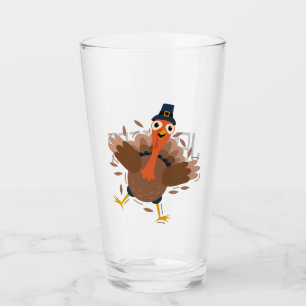 Happy Turkey Glass