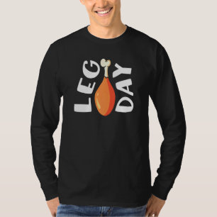 Happy Turkey Leg Day Thanksgiving Day Boys Girls M T-Shirt