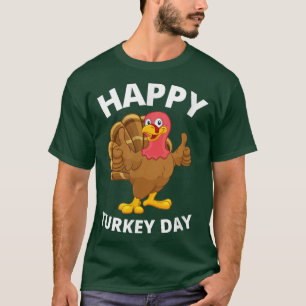 Happy Turkey Thanksgiving Friendsgiving Funny Fall T-Shirt