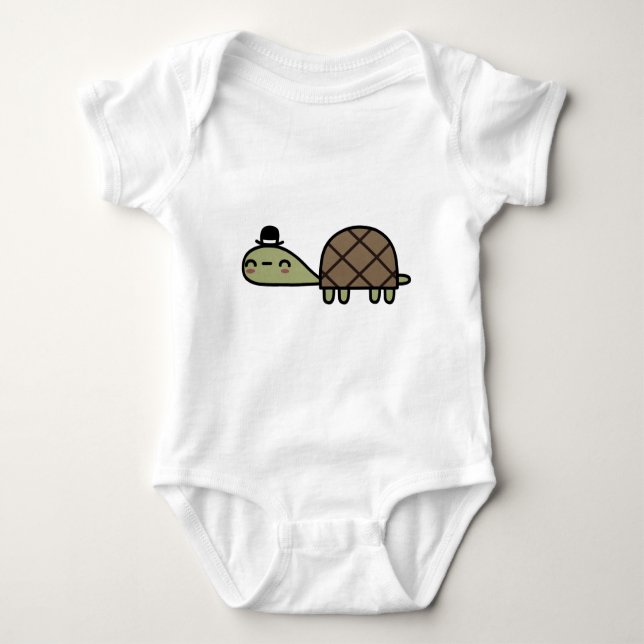 Happy Turtle Baby Bodysuit (Front)