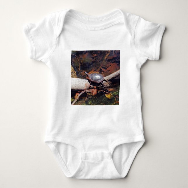 Happy Turtle Baby Bodysuit (Front)
