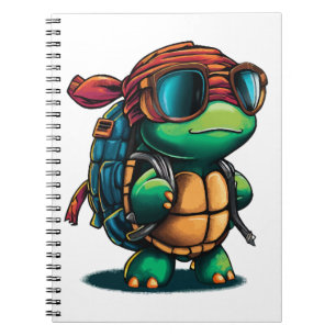 Happy turtle back to school school time notebook