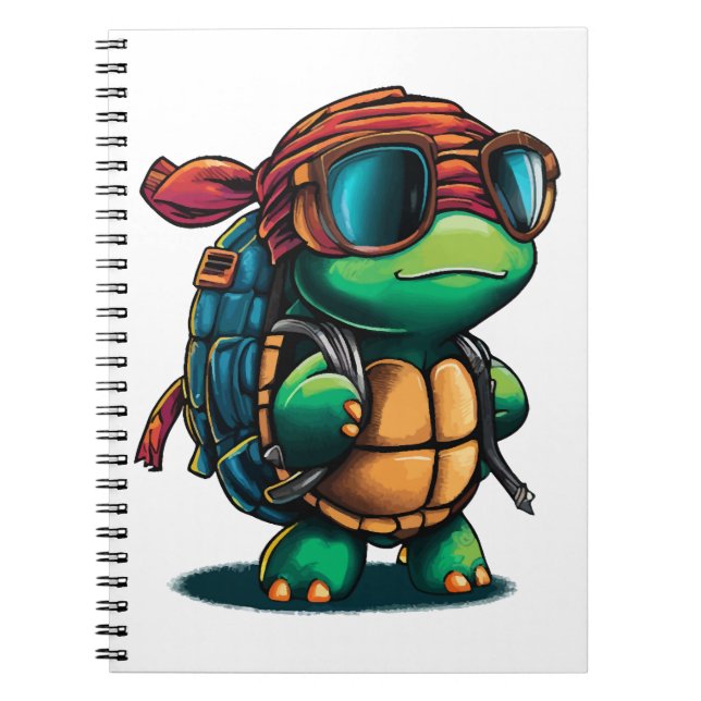 Happy turtle back to school school time  notebook (Front)