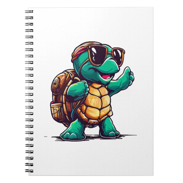 Happy Turtle Back to School School Time Notebook (Front)