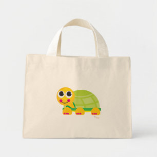 Happy Turtle Floral Tote Bag - Customised