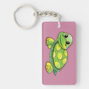 Happy turtle key ring