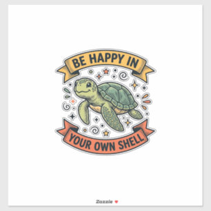 Happy Turtle Quote Vintage Engraving Design_1