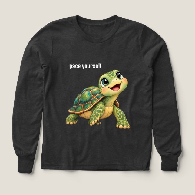 Happy Turtle with Editable Text (Design Front)