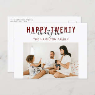 Happy Twenty Twenty Two Typography Photo Holiday Postcard