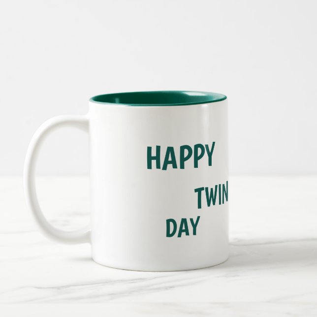 Happy Twins Day Two-Tone Coffee Mug (Left)