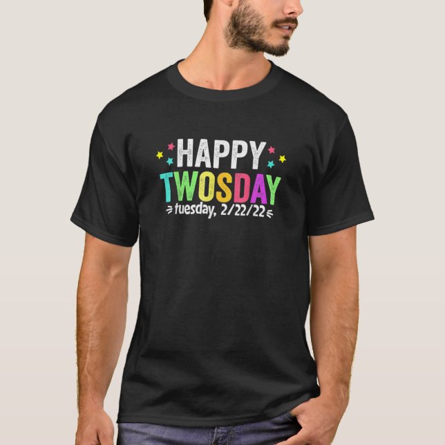 Happy Twosday 2022 Kids February 2Nd 2022 - 2-22-2 T-Shirt (Front)