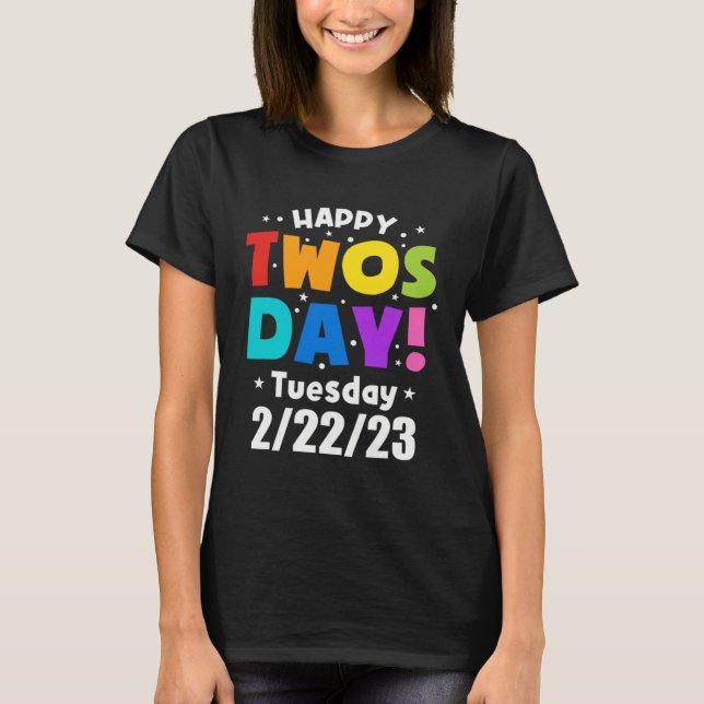 Happy Twosday 2023 Shirt Pink Leopard Twos Day 222 (Front)