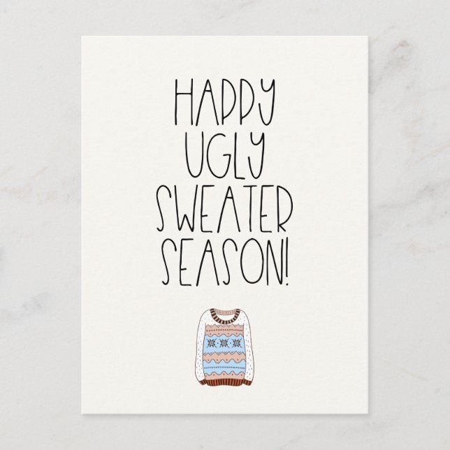 Happy ugly sweater season postcard (Front)