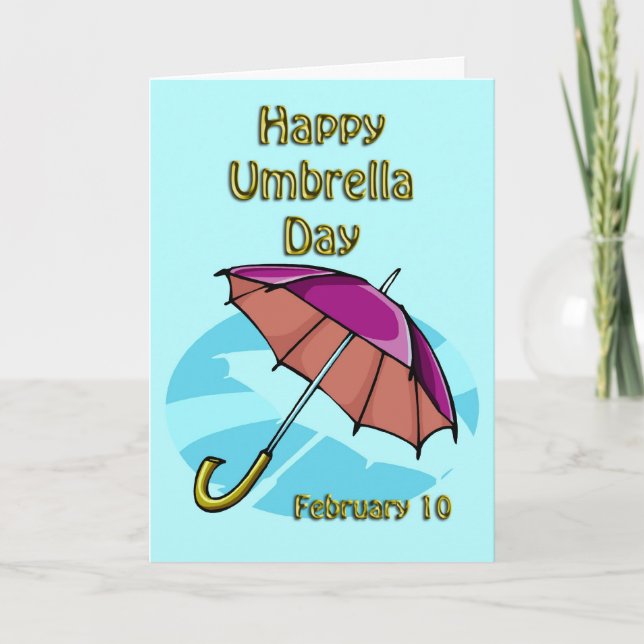 Happy Umbrella Day February 10 Card (Front)