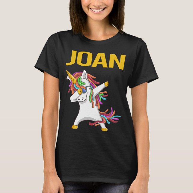 Happy Unicorn - Joan Name T-Shirt (Front)