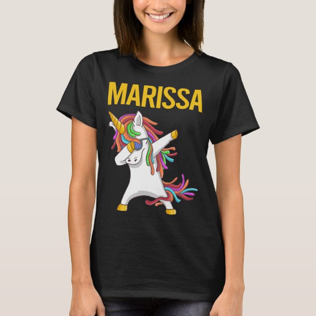 Happy Unicorn - Marissa Name T-Shirt (Front)