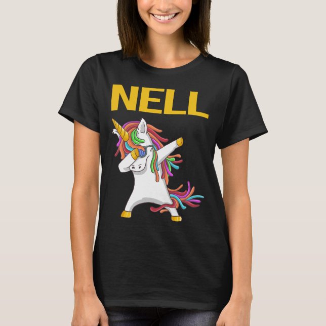 Happy Unicorn - Nell Name T-Shirt (Front)
