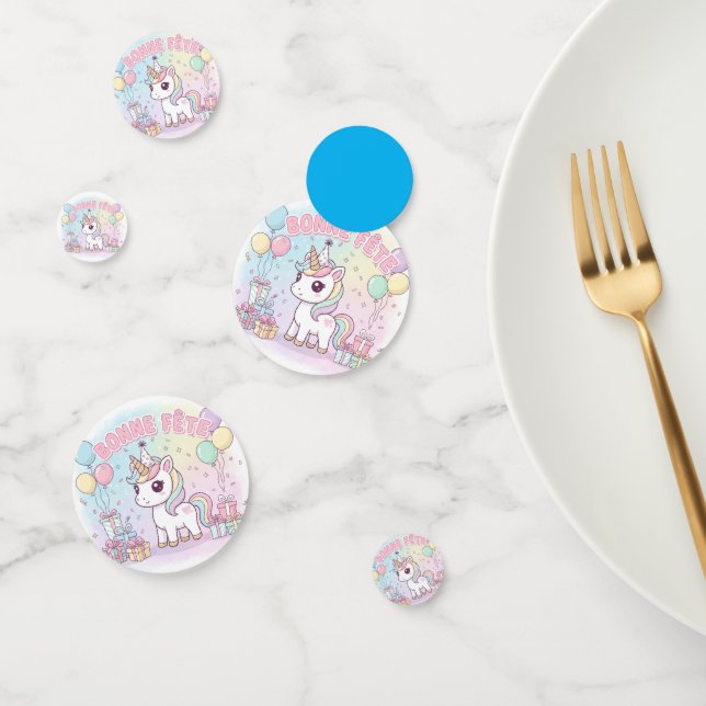happy unicorn party confetti (Group)