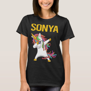 Happy Unicorn - Sonya Name T-Shirt