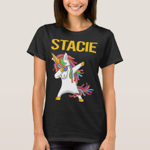 Happy Unicorn - Stacie Name T-Shirt
