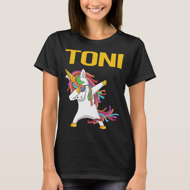 Happy Unicorn - Toni Name T-Shirt (Front)