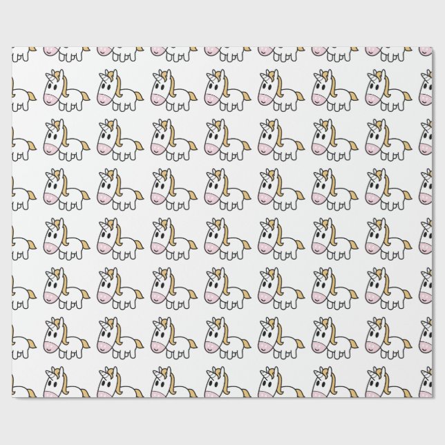 Happy Unicorn! Wrapping Paper (Flat)