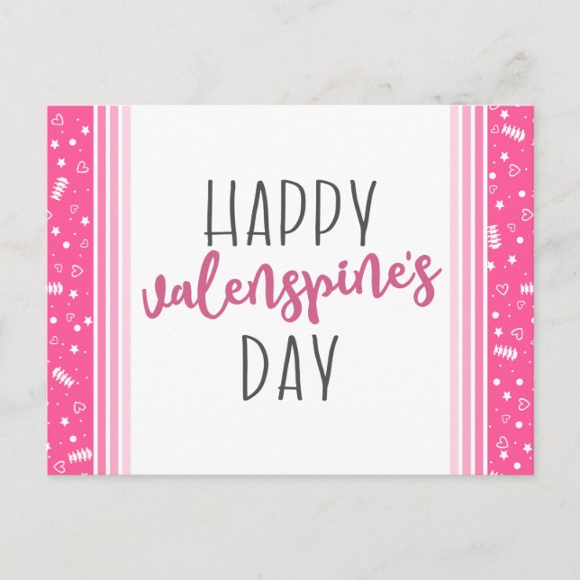 Happy Valenspine's Day, Chiropractic Postcard (Front)