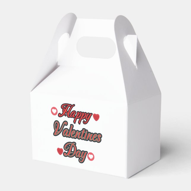 Happy Valenties Day for gift Favour Box (Front Side)