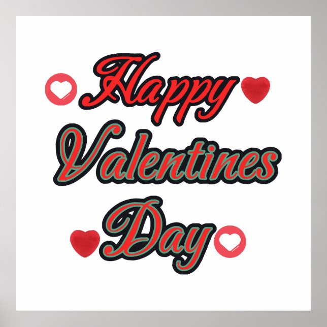 Happy Valenties Day for gift Poster (Front)