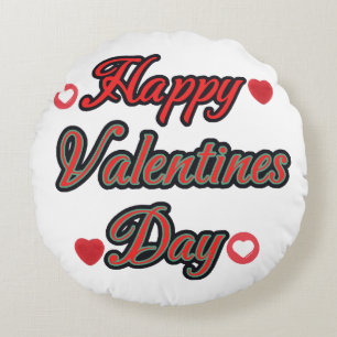 Happy Valenties Day for gift Round Cushion