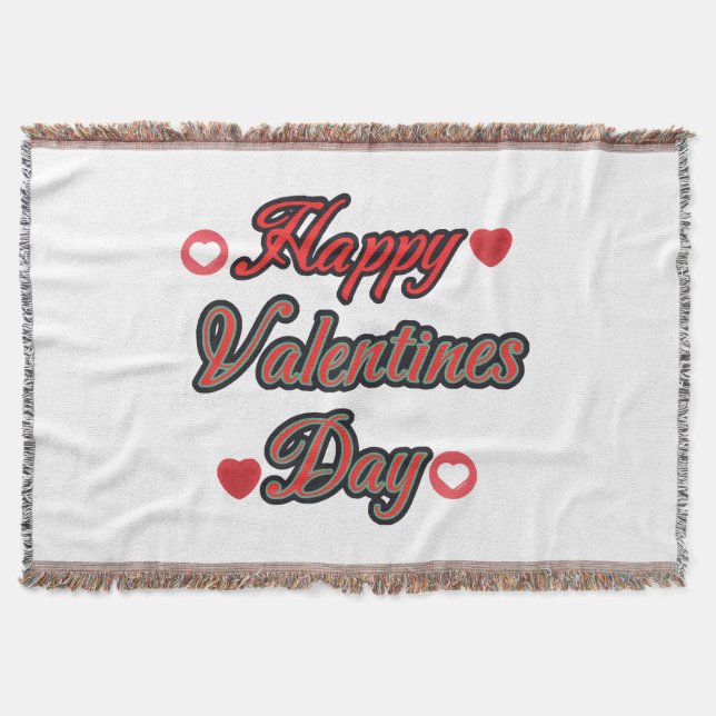 Happy Valenties Day for gift Throw Blanket (Front)