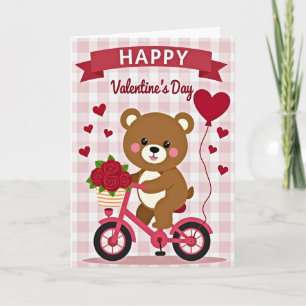 Happy Valentine Day Bear Roses Card