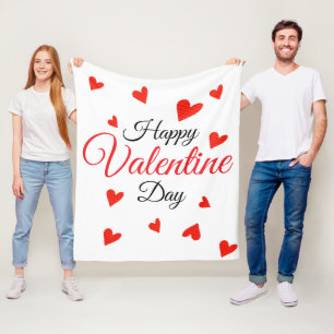 Happy Valentine Day Fleece Blanket