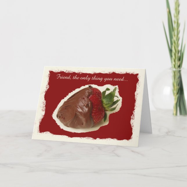 Happy Valentine Day Friend  It's about Chocolate Holiday Card (Front)