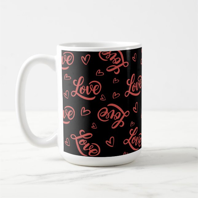 happy valentine day love you coffee mug (Left)