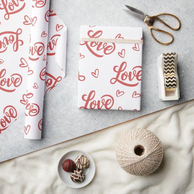happy valentine day love you wrapping paper (Crafts)