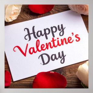 Happy valentine day poster