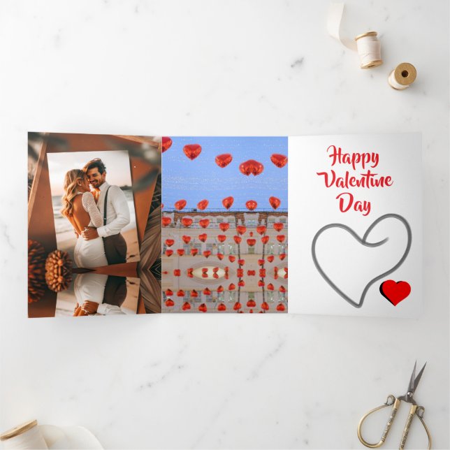 Happy Valentine Day Tri-Fold Invitation (Inside)