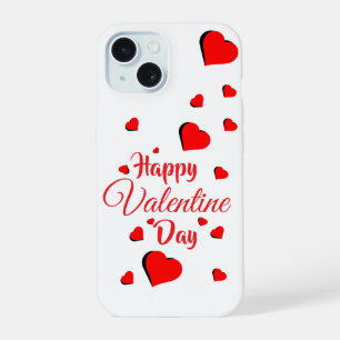 Happy Valentine Day  white iPhone 15 Case
