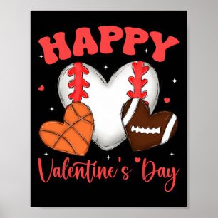 Happy Valentine Days Chocolate Candy Sketll Sell Poster