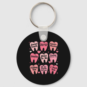 Happy Valentine Dental Dentiste Teeth Tooth Funny  Key Ring