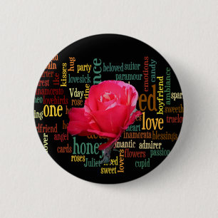 happy valentine in style.png 6 cm round badge