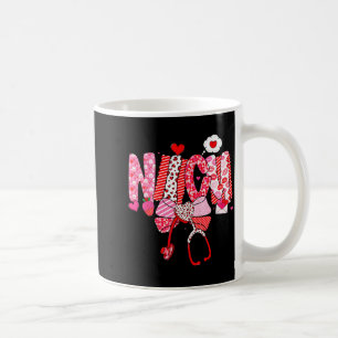 Happy Valentine Nicu Nurse Coquette Bow Heart Girl Coffee Mug