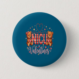 Happy Valentine Nurse Nicu Valentines Day Shirt Nu 6 Cm Round Badge