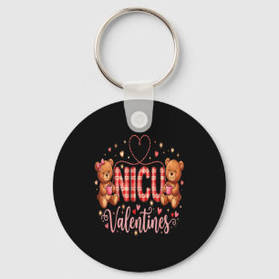 Happy Valentine Nurse Nicu Valentines Day Shirt Nu Key Ring