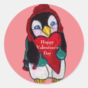 HAPPY VALENTINE PENGUIN stickers