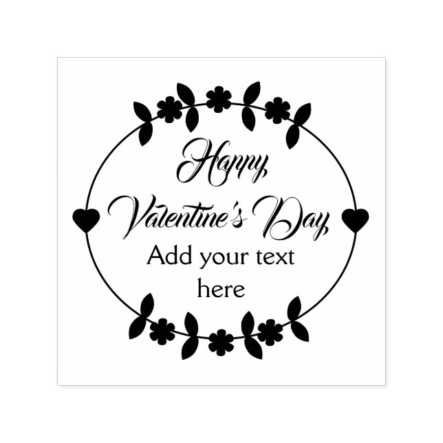 Happy Valentine Personalised Self-inking Stamp (Design)