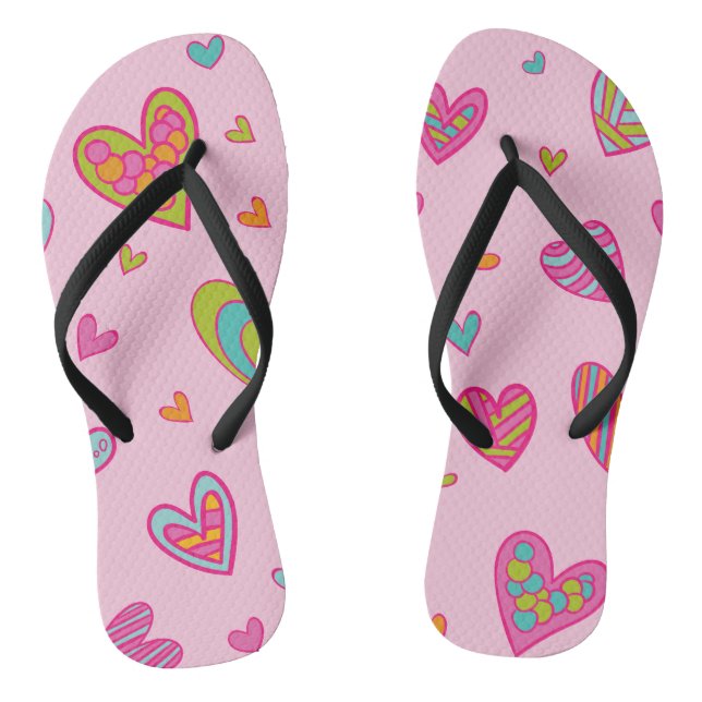 Happy valentine`s day 2023 With Heart Love   Jandals (Footbed)