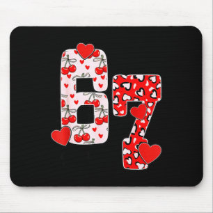 Happy Valentine’s Day 67 Meme Hearts Coquette Bow Mouse Pad