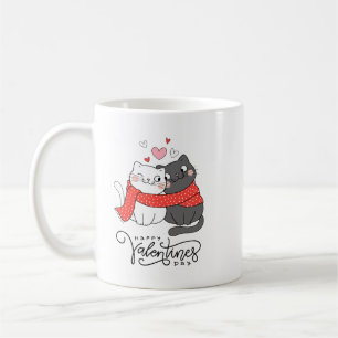 Happy Valentine’s Day Cat Mug Cute Couple Cats